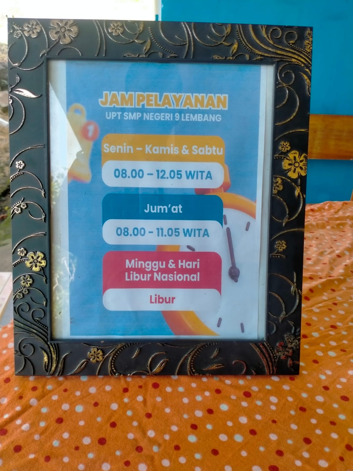 JADWAL PELAYANAN UPT SMPN 9 LEMBANG